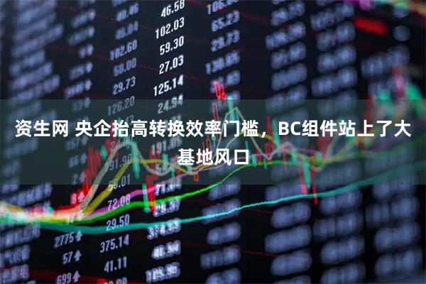 资生网 央企抬高转换效率门槛，BC组件站上了大基地风口