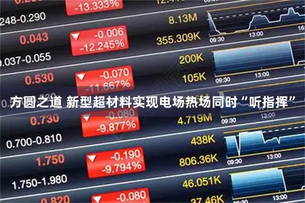 方圆之道 新型超材料实现电场热场同时“听指挥”